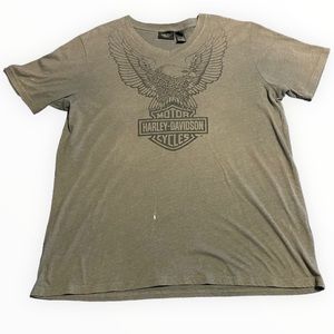 VTG Harley Davidson Grey V Neck 🦅